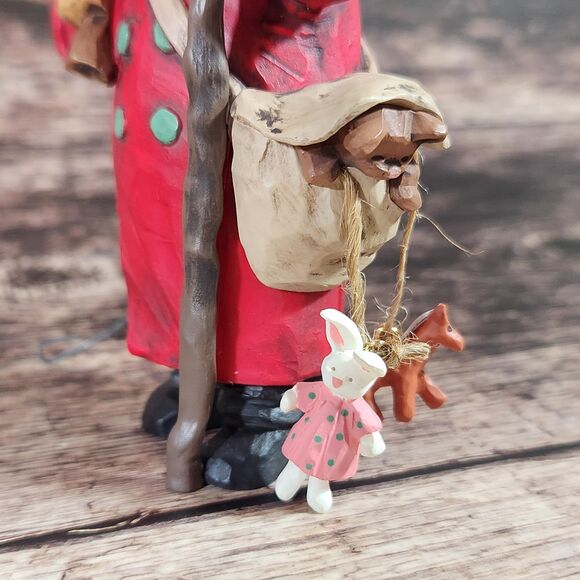 Set 3 Rustic Woodland Santa Ornaments Hallmark Christmas Collectors Folk Art - Picture 15 of 16